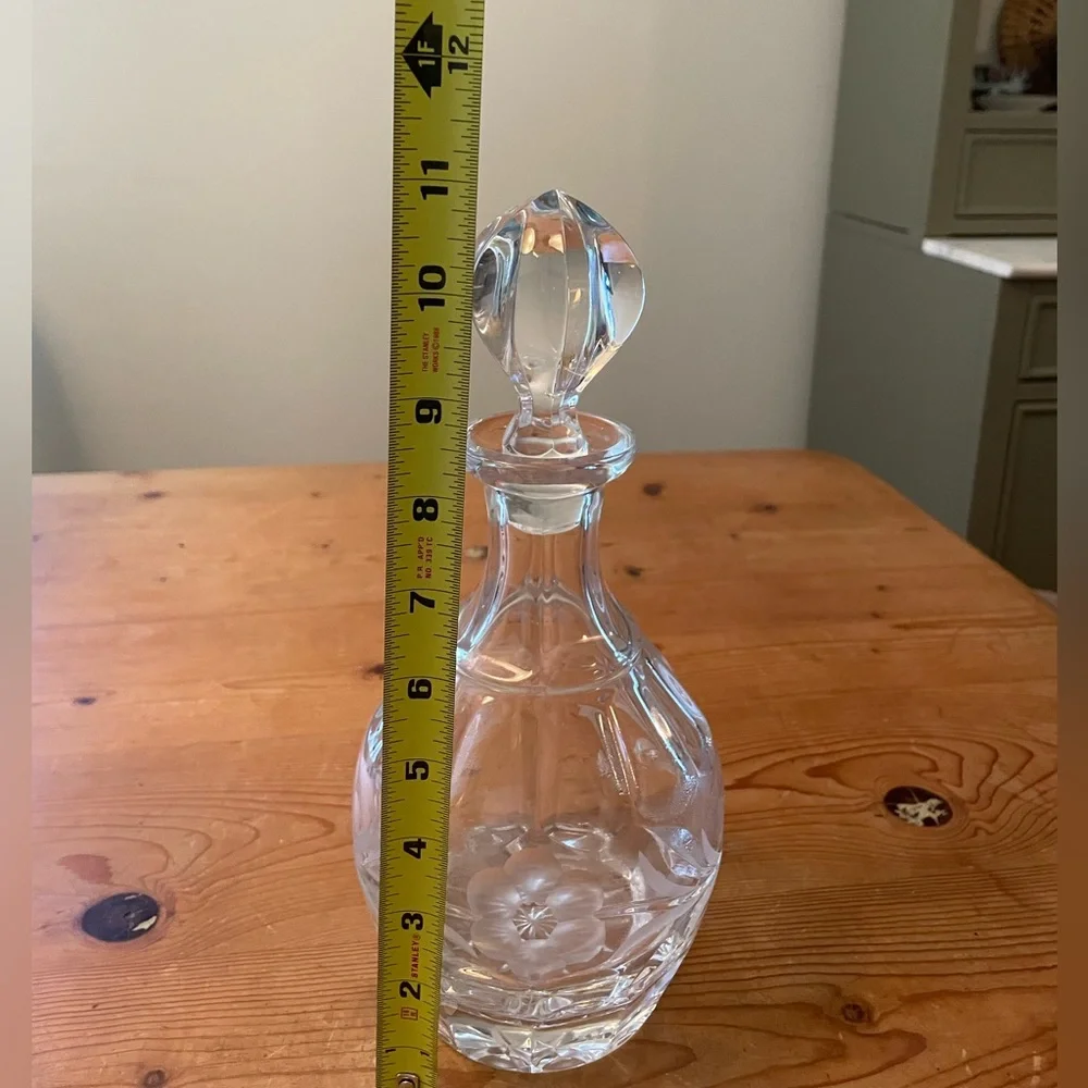 Gorham Vintage Lead Crystal Spring Meadows Pattern Decanter with Stopper Barware
